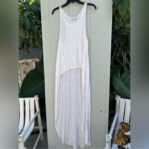 Express cotton high low tank top